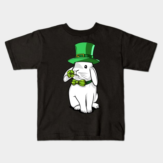 Rabbit Leprechaun St Patricks Kids T-Shirt by underheaven